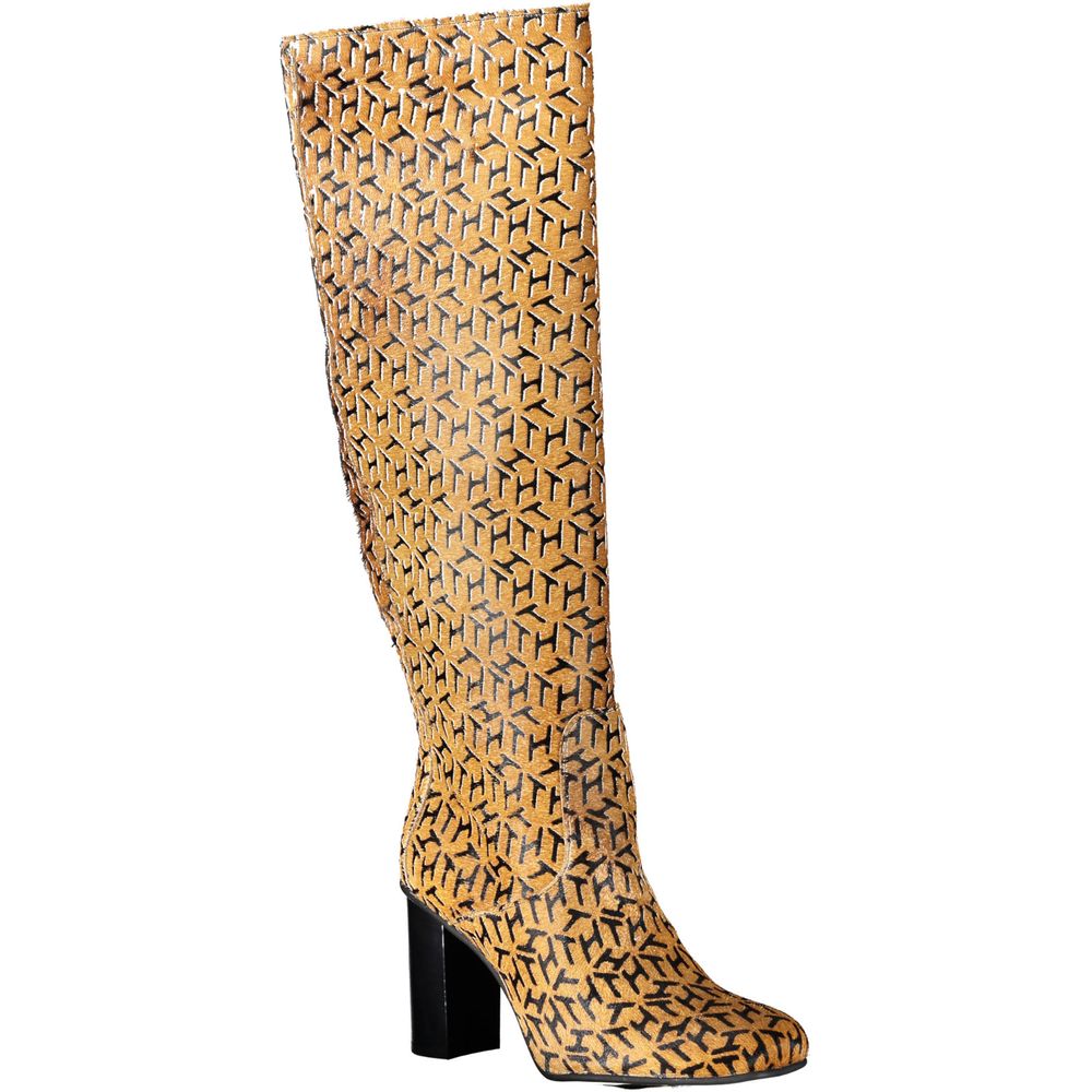 Tommy Hilfiger Beige Leather Women's Boots